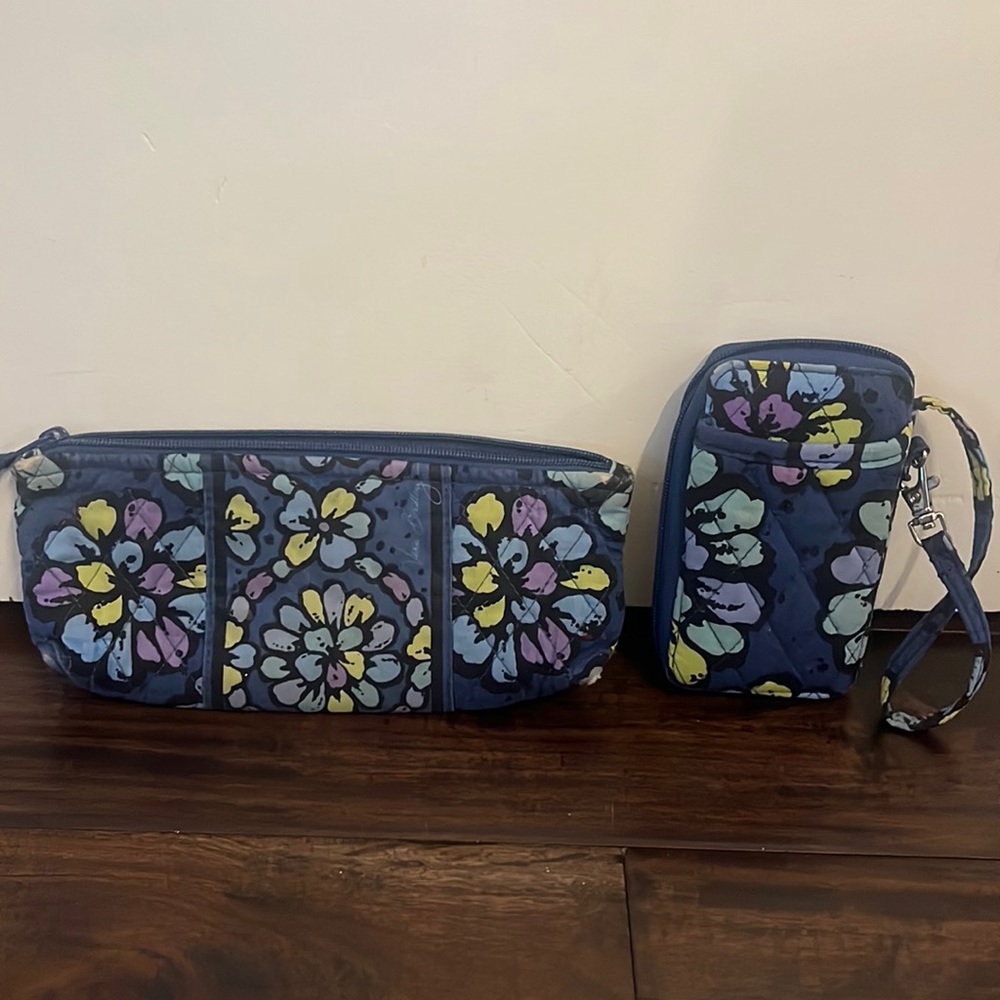 Vera Bradley Retired Pattern Wristlet and Pencil Bag Set
